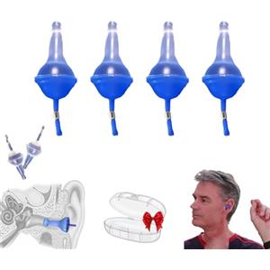 Qosneoun Innovativi tappi per le orecchie gonfiabili fluidi, in silicone, autoadattabili, ultra comodi, riutilizzabili, per ridurre il rumore, per dormire, concentrarsi profondamente, nuoto, rumore aereo (2)