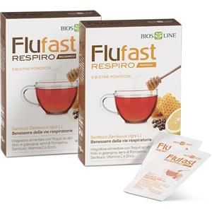 APIX Flufast Respiro Balsamico - Integratore per il Benessere delle Vie Respiratorie con Propoli, Miele e Semi di Pompelmo - 9 Bustine Monodose