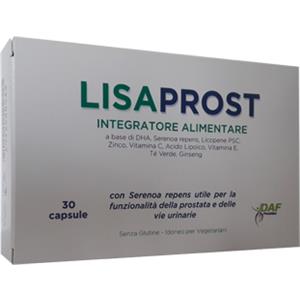 LICOFARMA LISAPROST 30 Capsule - Integratore con DHA, Serenoa Repens, Licopene, Zinco e Vitamine, Senza Glutine e Idoneo per Vegetariani