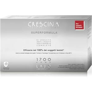 LABO Crescina Transdermic SUPER FORMULA Ri-Crescita e Anticaduta Doppio Trattamento Capelli 1700 Uomo 20 Fiale (10+10)