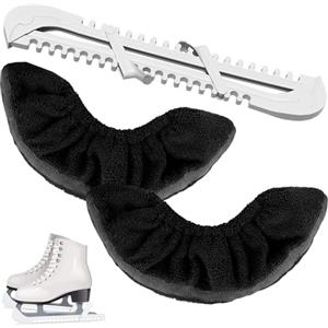 Tkxjry 2 Paio Protezioni per Lame per Pattini da Ghiaccio, 1 Paio Copri Lame di Pattini Regolabile+1 Paio Coprilama Pattini Ghiaccio, Paralame Pattini Ghiaccio, per Hockey o Pattinaggio Artistico
