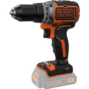 BLACK+DECKER Trapano avvitatore brushless 18V Li-Ion a 2 velocità senza batteria e caricabatterie - Impugnatura morbida antiscivolo, sostituzione facile e veloce della batteria, velocità variabile