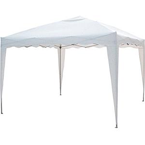 FP-TECH - GAZEBO PIEGHEVOLE GIARDINO 3X3 AUTOMATICO RICHIUDIBILE FISARMONICA STAND FIERA VERDE O BIANCO (Gazebo Bianco)