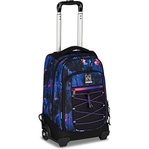 Mitama Trolley Scuola Dr.Trolley #BDBF PURPLE BLUSH, Viola, Zaino Doppio Scomparto, Spallacci a Scomparsa, Trolley Scuola Media e Superiore, Bagaglio a Mano, Ragazza