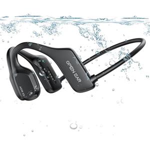 QYGCKJ Cuffie Conduzione Ossea, Auricolari Conduzione Ossea Wireless Bluetooth 5.3, Auricolari Sportive Bluetooth Impermeabili IPX8,Open-ear Cuffie per Corsa Ciclismo Guida Fitness Nuoto
