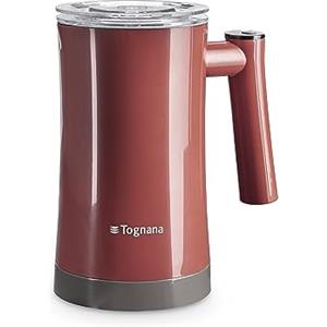 Tognana Iridea, montalatte elettrico per cappuccino caldo e freddo, latte caldo bevanda al cioccolato, plastica termoisolante, rosso mela