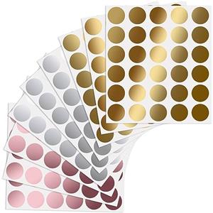 LVZONGXIN [ 270 pezzi] - Etichette da grattare, adesivi da grattare, adesivi da grattare, per giochi di scuola, calendario dell'Avvento, sorpresa di compleanno, cartolina fai da te