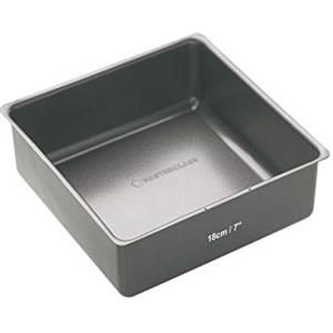 Master Class MasterClass Teglia da forno, teglia per torte con fondo antiaderente e sciolto, senza PTFE, PFOA e BPA, robusto acciaio al carbonio spesso 1 mm, teglia profonda per torte, quadrata, 18 cm (7)
