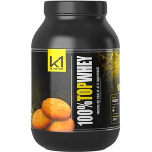 K1 NUTRITION - 100% Top Whey 2Kg - Proteine in Polvere con Creatina - Whey Protein - Proteine del Siero del Latte con Creatina, Taurina e Aminoacidi - Gusto Cookies