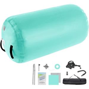 KIKILIVE Air Roller Barile Gonfiabile con Pompa Elettrica 600W | Tappetino Ginnastica Artistica, Yoga, Acrobazie, Fitness, Equilibrio, Taekwondo, Palestra | Include Borsa Trasporto