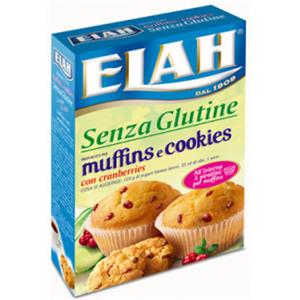 ELAH Preparato Senza Glutine per Muffin e Cookies con Cranberries - 190 g