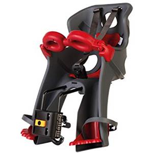 b bellelli Freccia - Seggiolino Bici Anteriore - Attacco B-Fix - Si Fissa al Telaio - dai 9 Mesi ai 3 Anni - Max 15 kg - Colore Dark Grey