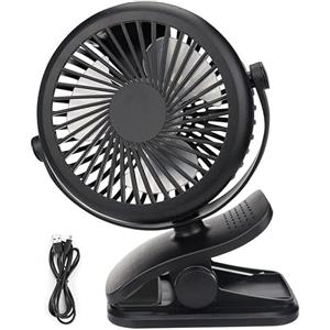 Telgoner Mini ventilatore USB, ventilatore portatile silenzioso con batteria ricaricabile, 3 velocità, 360 velocità rotanti per camera da letto, ufficio, passeggino, campeggio