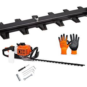 A.M.C. AMC Tagliasiepi a scoppio con motore a 2 tempi da 23 cc dotato di lame a doppio taglio da 60 cm, manico rotante articolato ed ergonomico, spaziatura denti da 20 mm, leggero potente e maneggevole