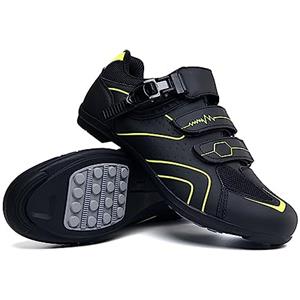 Hixingo Scarpe da Ciclismo Uomo Strada, Donna Scarpe da Strada e Mountain Bike con Suola in Gomma MTB Scarpe da Bicicletta Scarpe da Equitazione per Interni Antiscivolo e Traspiranti