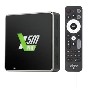 Ugoos X5m PRO TV Box Android 14.0 Amlogic S905x5m 4 GB di RAM 32 GB di ROM Dual WiFi 2.4G/5G Ethernet 1000M USB 2.0 BT5.4 Supporto HEVC H.265 AV1 VP9 4K HDR Box