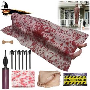 Coffee Life Plus Cadavere di Halloween,Morta Puntelli Scena,Decorazioni del Cadavere di Halloween,Halloween Bambola Gonfiabile Cadavere Decorazioni,Halloween Fest Decorazioni Interno ed Esterno (con le gambe)