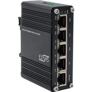 Exsys EX-62020POE - Switch Ethernet Industriale PoE 5 Porte Gigabit 10/100/1000 Mbps