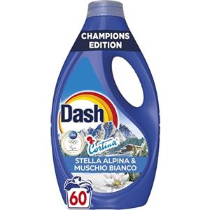 Dash Detersivo Lavatrice Liquido, 60 Lavaggi, Champions Edition, Cortina, Stella Alpina e Muschio Bianco, Pulito e Freschezza in 1 solo lavaggio