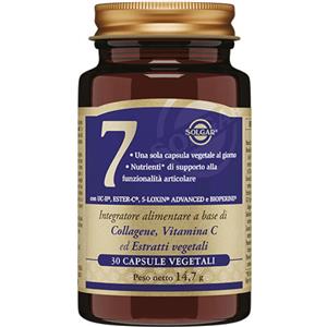 Solgar 7 - Integratore Alimentare per Articolazioni con Collagene, Vitamina C e Estratti Vegetali - 30 Capsule Vegetali