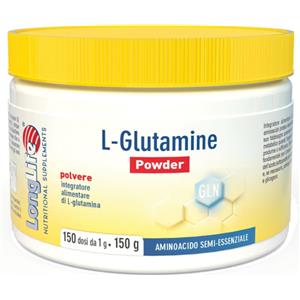 LongLife L-Glutamine Powder 150 g - Integratore di L-glutamina in polvere, adatto a vegani e senza glutine