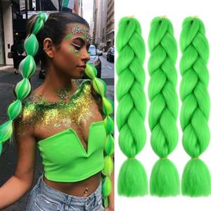 jooceebaby Verde Smeraldo Extension Per Treccine Africane 24" Treccia Capelli Extension Ombre Jumbo Treccia Extension Capelli Fibra Sintetica Treccia Di Scatola Crochet Twist Intrecciare