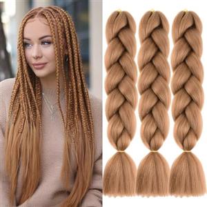 jooceebaby #30 Tonalità Marrone Extension Per Treccine Africane 24" Kanekalon Treccia Capelli Ombre Jumbo Extension Capelli Fibra Sintetica Treccia Di Scatola Crochet Twist Intrecciare