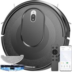 Vexilar Robot Aspirapolvere Lavapavimenti 4500Pa,Serbatoio Acqua Elettrico 3 In 1, W7 Aspirapolvere Robot Lavapavimenti Controllo SIRI/APP/Alexa/IFTTT