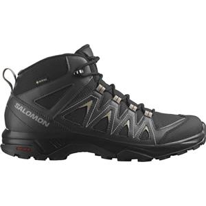 Salomon X Braze Mid Gore-Tex Scarpe Impermeabili Escursionismo da Uomo, Caratteristiche a prova di trekking, Design atletico, Versatilità, Black/Phantom/Vintage Khaki, 44 2/3 EU