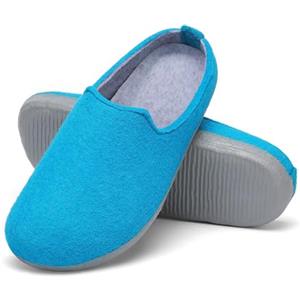 Mishansha Pantofole Uomo Ciabatte in Feltro Donna Invernali Pantofole da Casa Comode Scarpe da Casa Calde Slipper Nerointenso,Gr.40