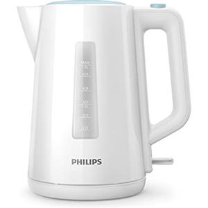 Philips Bollitore Elettrico - 1,7 L, Coperchio a Molla, Spia Luminosa, Base Girevole, Bianco (HD9318/00)