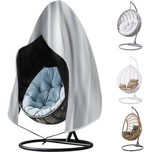 OFFCUP Fodera di Protezione per Sedia Sospesa, 210D Copertura 115x190cm, Impermeabile con Cerniera per Sedia Dondolo (Argento)