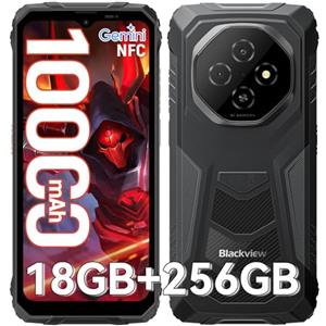 Blackview Fort 1 Rugged Smartphone Android 15, Batteria 10000mAh Telefono Indistruttibile, Gemini AI, 18(6+12) GB+256GB/2TB TF Celluare Antiurto, 6.56" HD+, 4G/NFC/OTG/Fingerprint/GPS/2 Anni Garanzia