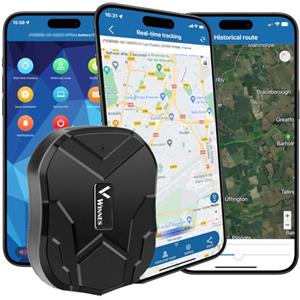 Winnes GPS Tracker per Auto Localizzatore GPS 5000mAh Standby lungo Impermeabile Magnetico Anti-Furto App Gratuita Senzo Abbonamento con Geo-fence Alarm Portatile GPS per Auto Moto Camion TK905
