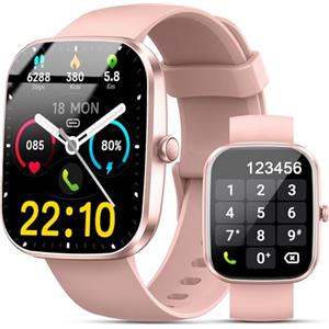 Kuizil Smartwatch Donna con Effettua o Risposta Chiamate, 1.91" Orologio Smart watch con Sonno/Cardiofrequenzimetro, SpO2, Fitness Tracker, Contapassi, 100+ modalità Sportive, IP68 Impermeabile