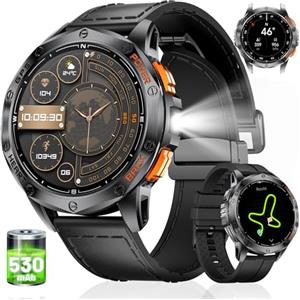 LIGE GPS Smartwatch Uomo 1,43" AMOLED,10ATM Impermeabile Orologio Militare con Chiamate Bluetooth,Monitoraggio Altezza/Pressione e 180+ Modalità Sport per Android iOS