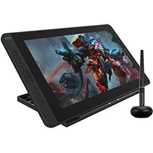 HUION Kamvas 13 Tavoletta Grafica con Schermo Compatibile con Android, Funzione di Inclinazione di ±60° Stilo Senza Batteria, 8 Tasti di Scelta Rapida, Supporto Regolabile - 13,3 Pollici (Nero)