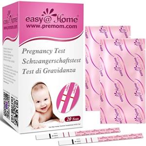 Easy@Home Test di Gravidanza Precoce: Easy@Home 20 Test Gravidanza 10mIU/ml Rilevamento Rapido & Risultato Rapido con l'APP Premom Italiana - Risultati Accurati e Affidabili - 20 HCG Tests