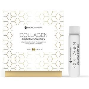 PromoPharma Collagen Bioactive Complex - Peptidi di Collagene Idrolizzato ad Alta Biodisponibilità con Vitamina C - Contribuisce a mantenere la Pelle Elastica - 20 fiale da 25 ml