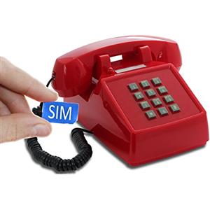 Opis Technology PushMeFon Mobile 4G Telefono per Anziani con SIM, Rosso | Pensato per gli anziani: tasti grandi, campanello forte e spia luminosa. VoLTE su 4G, senza linea fissa.