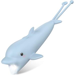 ZKLiLi lampada LED dimmabile ad alta lumen, torcia ricaricabile, torcia portatile per bambini, per emergenze di campeggio escursionistica, regali per delfini per bambini