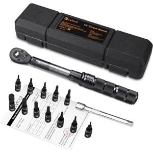 Lytool Chiave Dinamometrica 1/4 2-24 Nm Chiave Dinamometrica Bici, Precisione ±3%,Chiavi Dinamometriche Bicicletta,con 100 mm Barra di Estensione,Prese Bussole Esagonali Torx, Manutenzione Per Bici