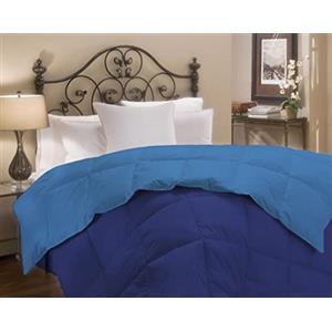 IlGruppone Piumino Invernale in Piuma D'Oca 90/10 Double Face 350 gr/mq Inverno Disponibile Singolo Piazza Mezza e Matrimoniale piumone Caldo Trapuntato Trapunta in 5 Colori - Singolo - AvioBlu