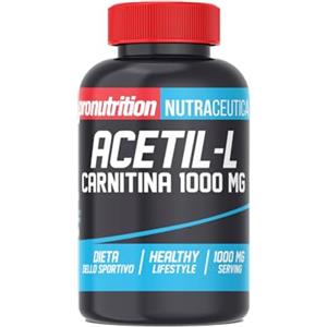 PRONUTRITION PRO NUTRITION - Acetilcarnitina 60 cps 1000mg, Integratore Alimentare Per Sportivi, Favorisce Metabolismo dei Grassi e Produzione di Energia, Acetil L-Carnitina, Ottimo Assorbimento Intestinale