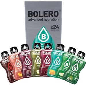 Bolero Drink 24 Bustine mix 3 gr Gusti Diversi Assortimento Multi Exotic mix Preparato Polvere Solubile Per Bevanda Fresca in Acqua Prodotto, 72 grammi dolcificato stevia