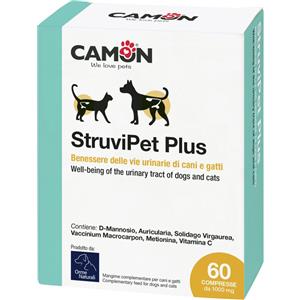 CAMON StruviPet Plus - Alimento Complementare in Compresse per il Benessere delle Vie Urinarie di Cani e Gatti - 60 Compresse
