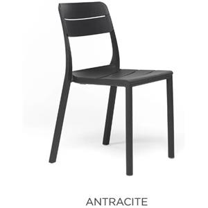 Nardi Sedia Cassia Bistrot Antracite - Elegante e Versatile, Dimensioni Compatte
