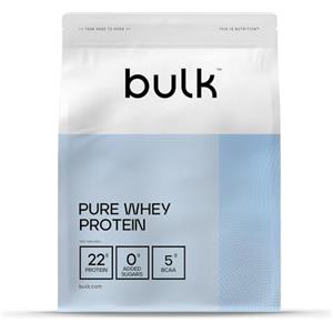Bulk Pure Whey Proteine in Polvere | Caffè Latte Freddo | 22g Proteine e 5g BCAA per dose | Basso contenuto di zuccheri | Supporta la crescita e il recupero muscolare | Facile da miscelare | 500g