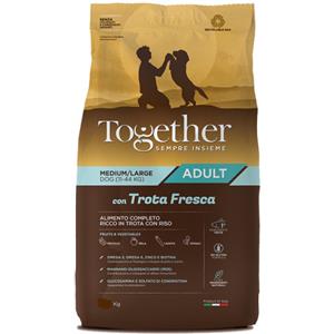 Together Crocchette per Cani Adult Medium/Large con Trota Fresca e Riso - Sacco da 12 kg