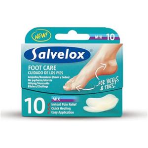 Salvelox Cerotti per Vesciche Blister Prevention Heels & Toes - 10 Pezzi in Idrocolloide Avanzato